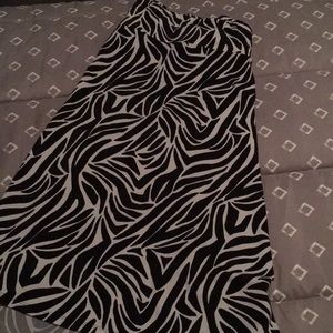 Zebra high low skirt